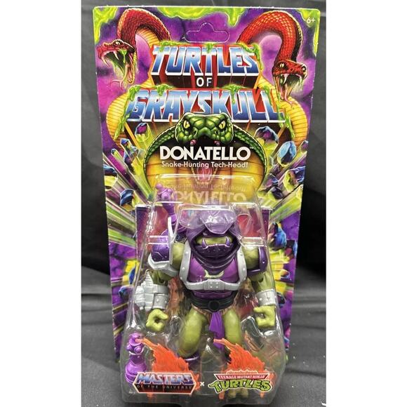 Masters of the Universe Mattel TMNT Origins Turtles of Grayskull Donatello New - Picture 1 of 6